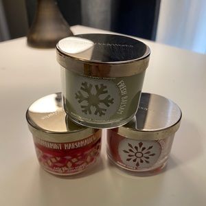 Mini bath and body works candles